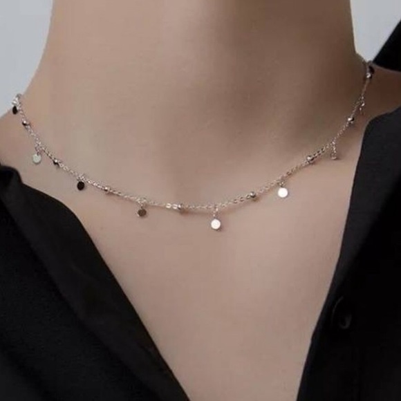 ⭐️Insta coin bead sterling silver necklace - Picture 2 of 6